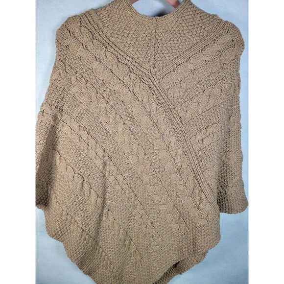 Aran Crafts Poncho Sweater Womens Small Medium Knit 100% Merino Wool Ireland - Picture 6 of 11